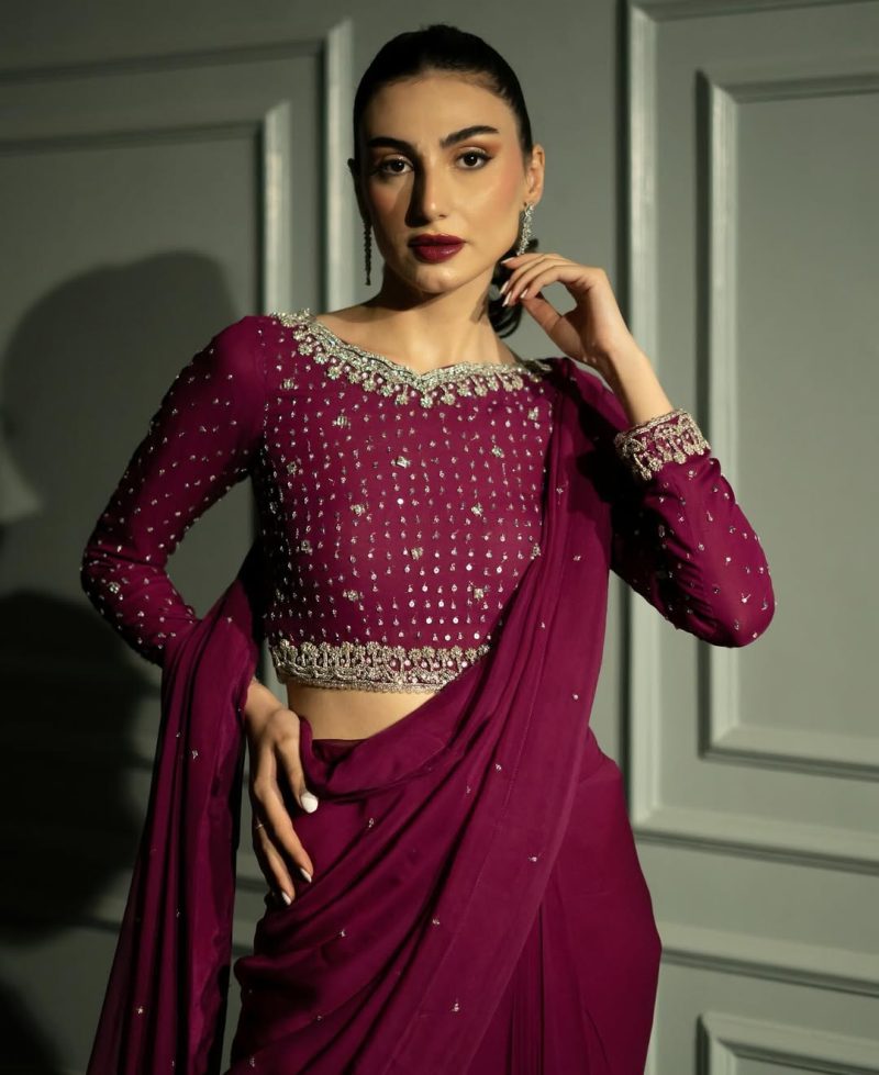 Nora Plum Saree